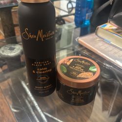 Shea Moisture Body Scrub And Body Wash 