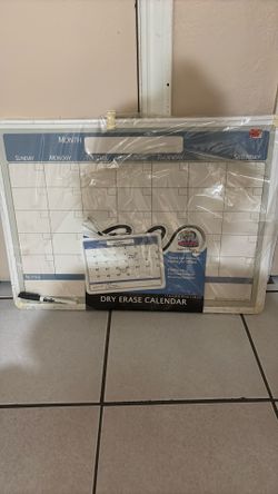 Dry erase calendar
