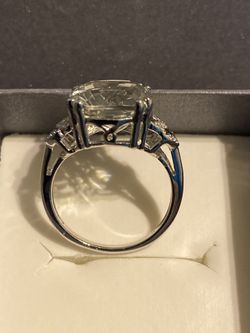 Amethyst and White Diamond Ring