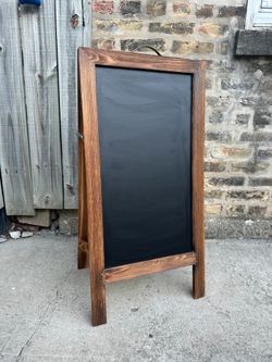 -Frame Chalkboard Sign 16" x 32" Double-Sided Sandwich Board