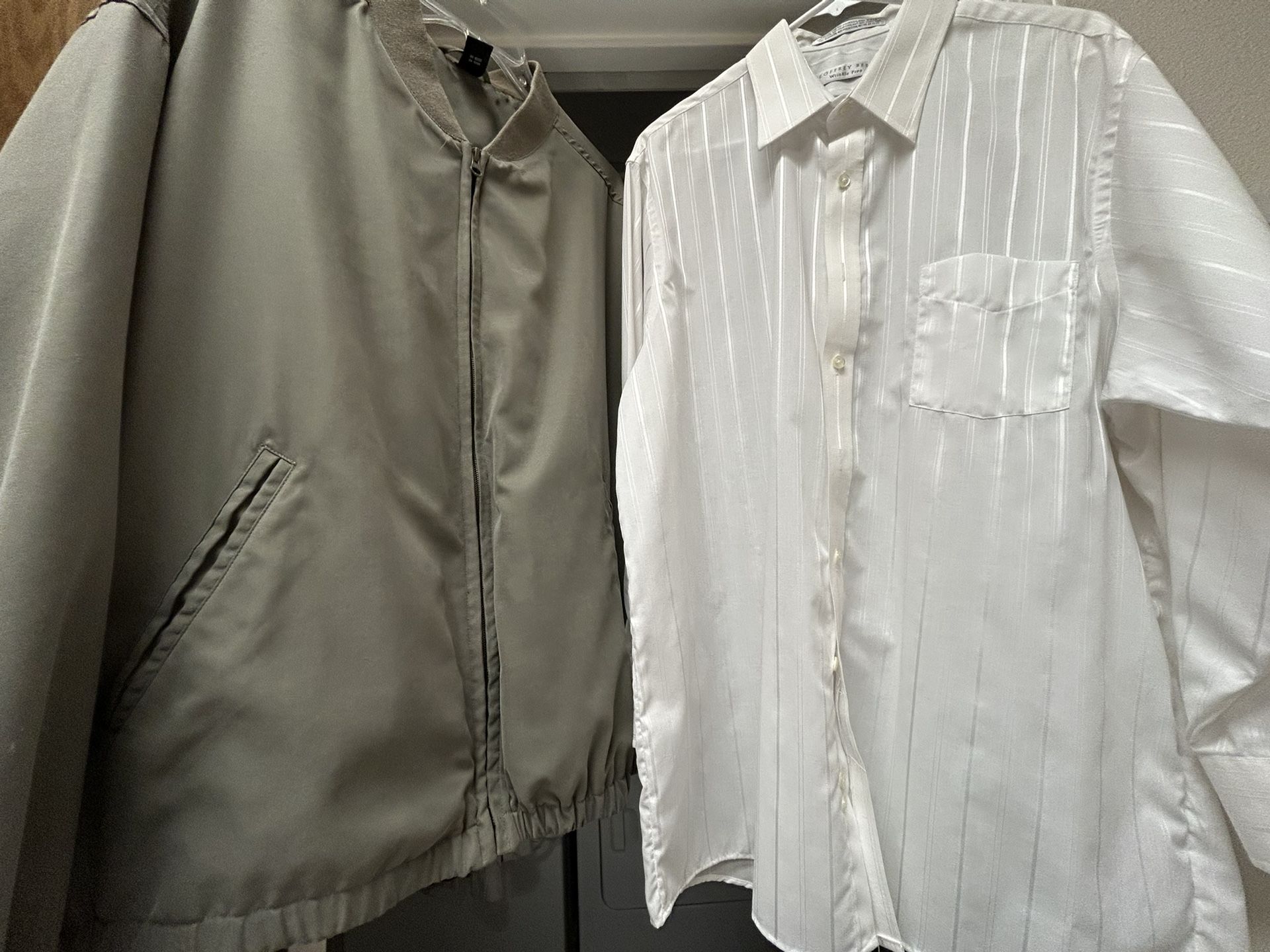 Men’s…jacket,dress shirt, Nike Sweatshirt