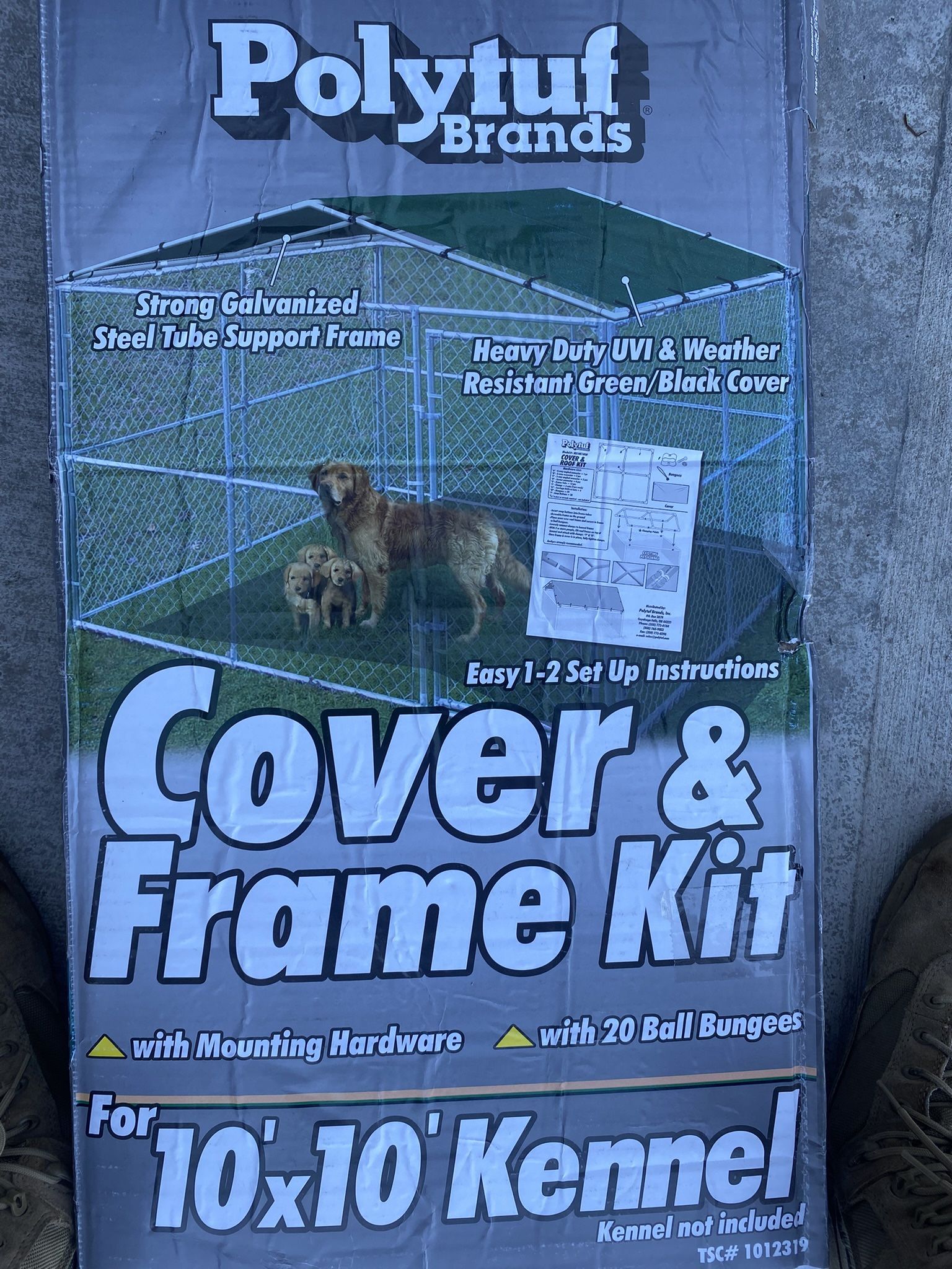Cover And Frame Kit For Dog Kennel