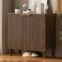 Fluted Walnut Sideboard | Credenza