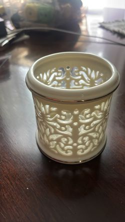 Vintage Lenox Illuminations Collection Pierced Votive Candle Holder