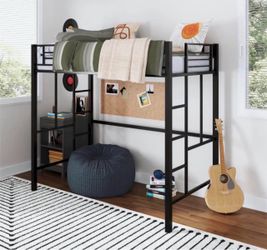 Twin Metal Loft Bea, Black
