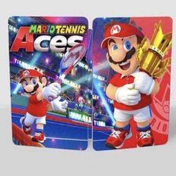 Mario Tennis Aces Custom made Steelbook for Nintendo switch (No Game) New