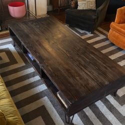 Large Custom Wood Coffee Table 