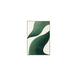 Drift Green/White Framed Painting