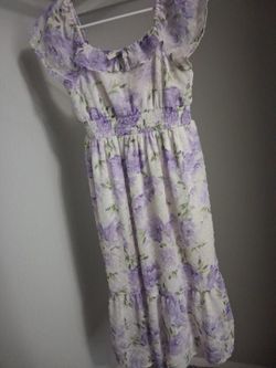 The Children’s Place Girls Purple Floral Smocked Maxi Dress