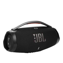 JBL Boombox 3 Black Portable Bluetooth Speaker with Massive Sound, Deepest Bass, IPX7 Waterproof, PartyBoost