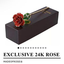 24 K Glass Rose