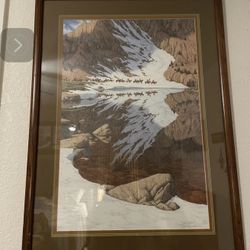 Bev Doolittle "SEASON OF THE EAGLE" Signed & Numbered Print Framed 25.5x34.5