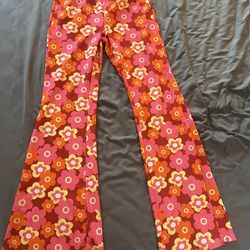 Boot Cut, Floral Pants Size Small 