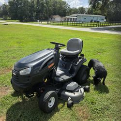 CRAFTSMAN RIDING MOWER, WHY S FORTY FIVE HUNDRED AUTOMATIC FIFTY FOUR INCH DECK