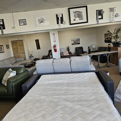 Italian Leather Sofa Bed- Shevrin 