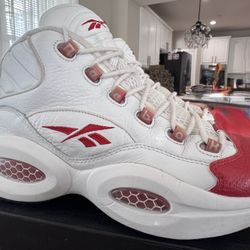 2012 Reebok Allen Iverson Question Mid Red Pearlized Shoes Sz 12 SPGDQDZ(contact info removed)  NO ORIGINAL BOX INCLUDED 