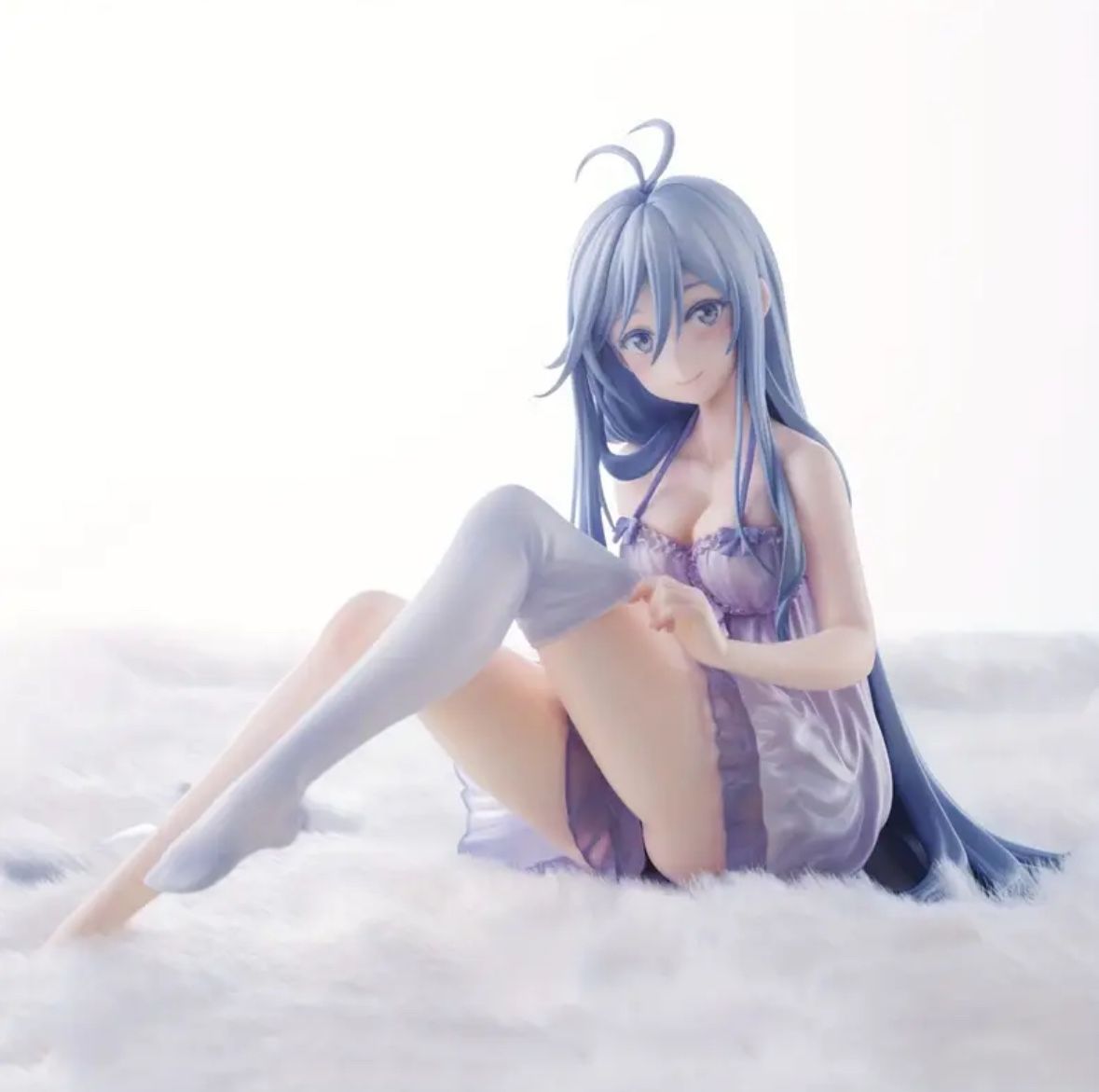 Blue-Haired 5” Female Anime Figure – PVC