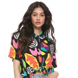 Stranger Things Eleven Girls Woven Button-Up Top