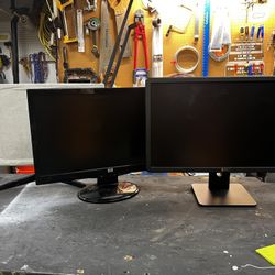 Six Flat Screen Computer Monitors For Sale