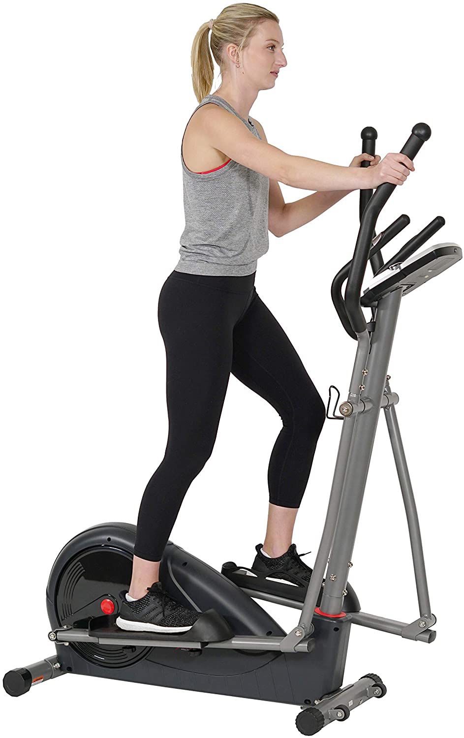 Sunny Health & Fitness Advanced Programmed Elliptical Machine Trainer with Electromagnetic Resistance