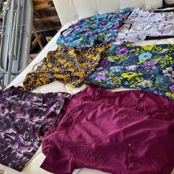 24 Scrubs Tops XL 6 Sets 