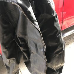 Motorcycle leather jacket insulated large