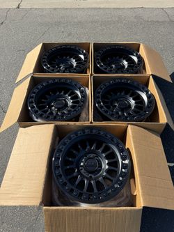 (5) New KMC KM552 IMS Black 5x5 17” Wheels For Jeep Wrangler Gladiator 5x5
