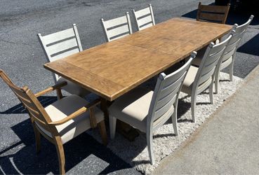 Klaussner Furniture Coming Home Rectangular Dining Table with 9 Chairs - by Trisha Yearwood