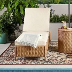 Mainstays Chelsea Outdoor Patio Steel Chaise Lounge,Beige