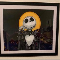 Custom Art Piece Of Jack Skellington From Nightmare Before Christmas On frame