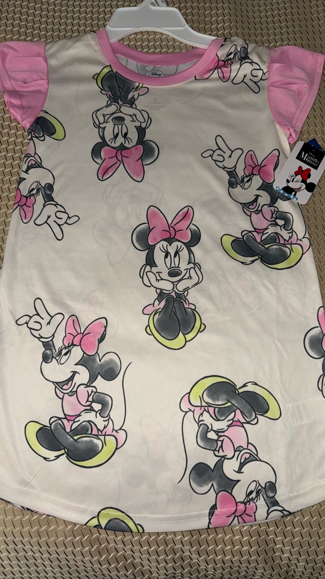 Girls Pj Dress Disney Minnie Mouse 