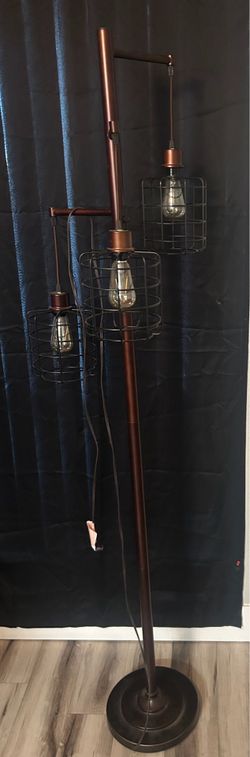 Modern Rustic Steel Cage Lamp