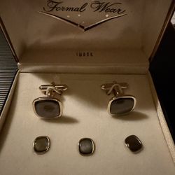 1950s Cuff Links And Shirt Bars By Swank Formal Wear