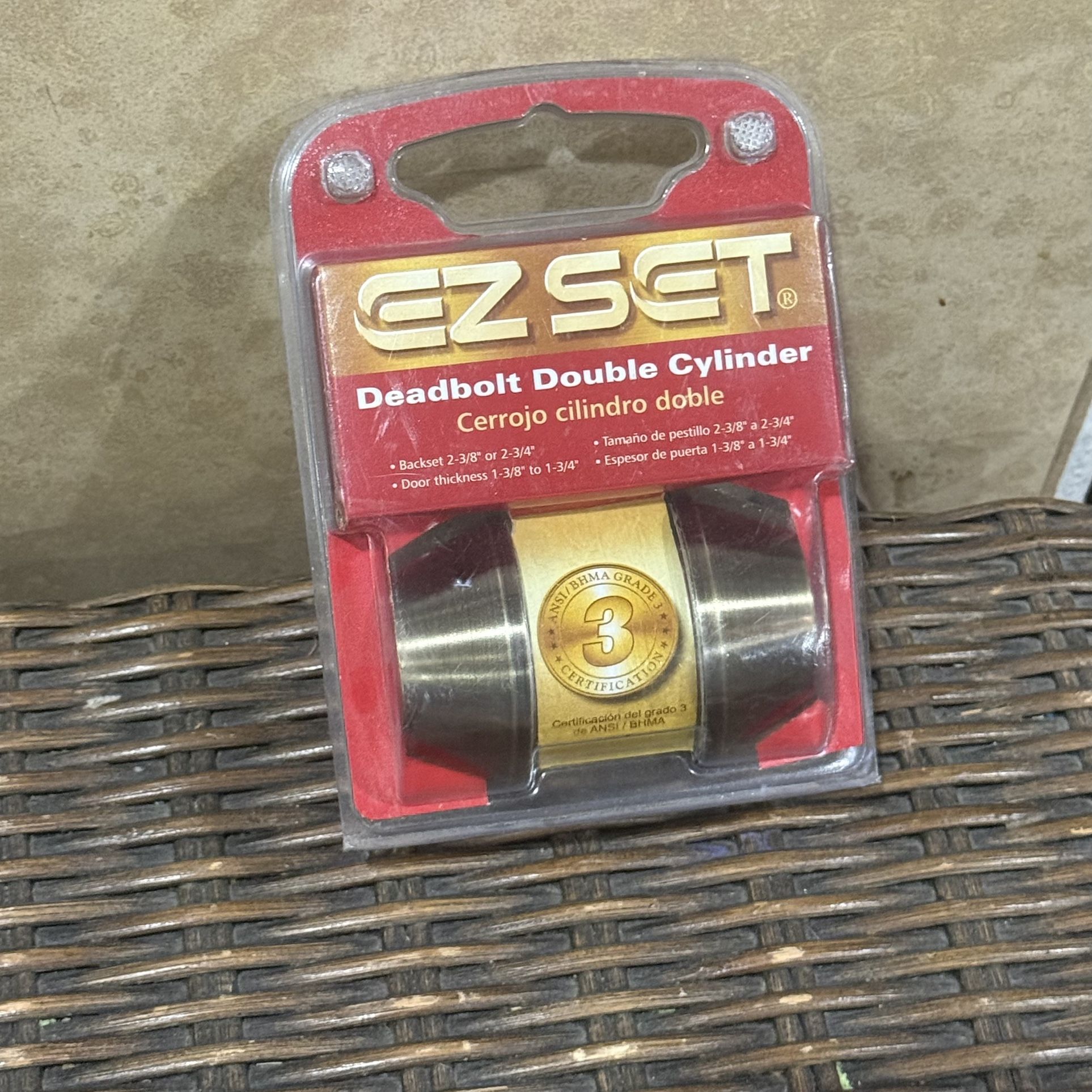 NEW EZ Set Double Cylinder Deadbolt Lock • ANSI/BHMA Grade 3