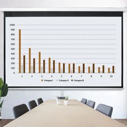 ZENY 80 inch Manual Pull Down Projector Screen