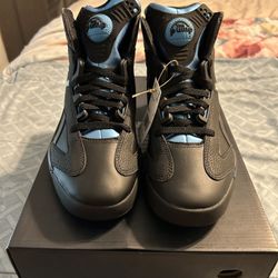 Reebok Shaq Attaq Pump Black Azure Size 8.5 Mens Brand New Dead Stock