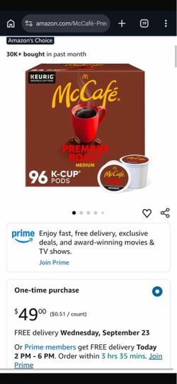 McCafé Premium Roast K-Cup Pods 96 Count
