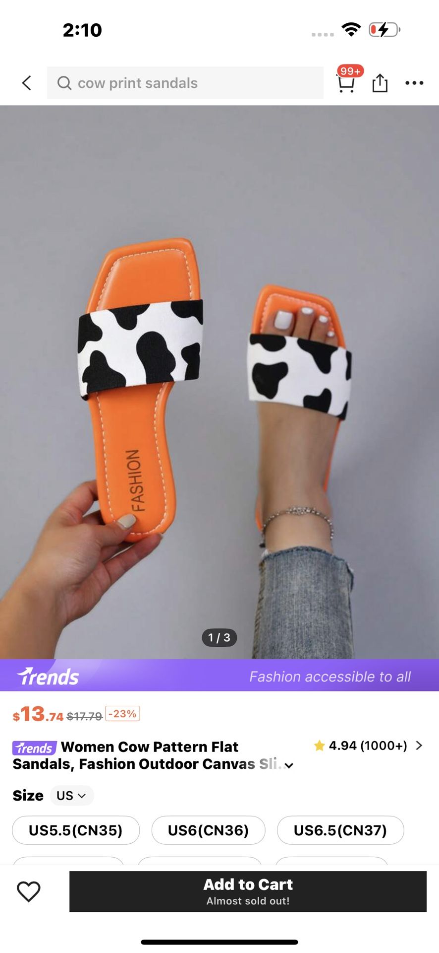 cow Sandlas