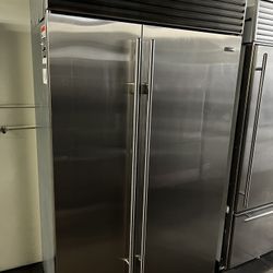 Sub Zero 48”Wide Built In Stainless Steel Side By Side Refrigerator 