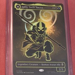 Aang Swift Savior Neon Art Borderless Magic The Gathering Avatar The Last Airbender