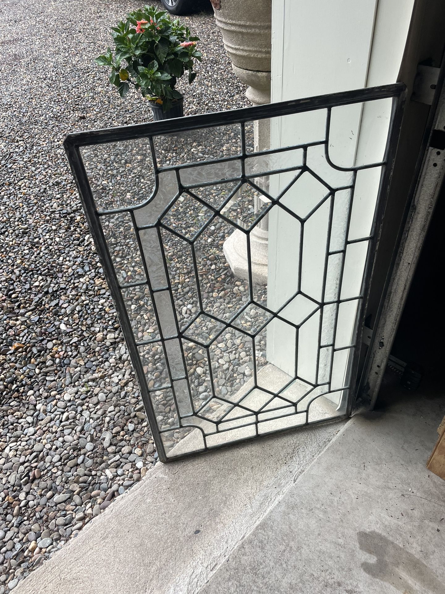 Vintage Leaded Glass Window.