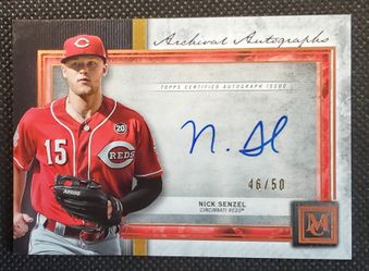 Nick Senzel 2020 Topps Museum Collection Archival Autographs Cincinnati Reds MLB