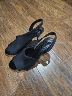 Bandolino Black Slingback Heels