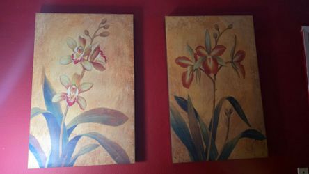 Orchid artwork 36x23 each