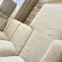 Beige/Cream/Neutral Colored U Shaped Sectional Couch
