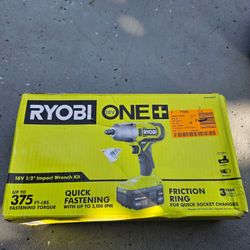 Ryobi 18v 1/2 Impact Wrench Kit 
