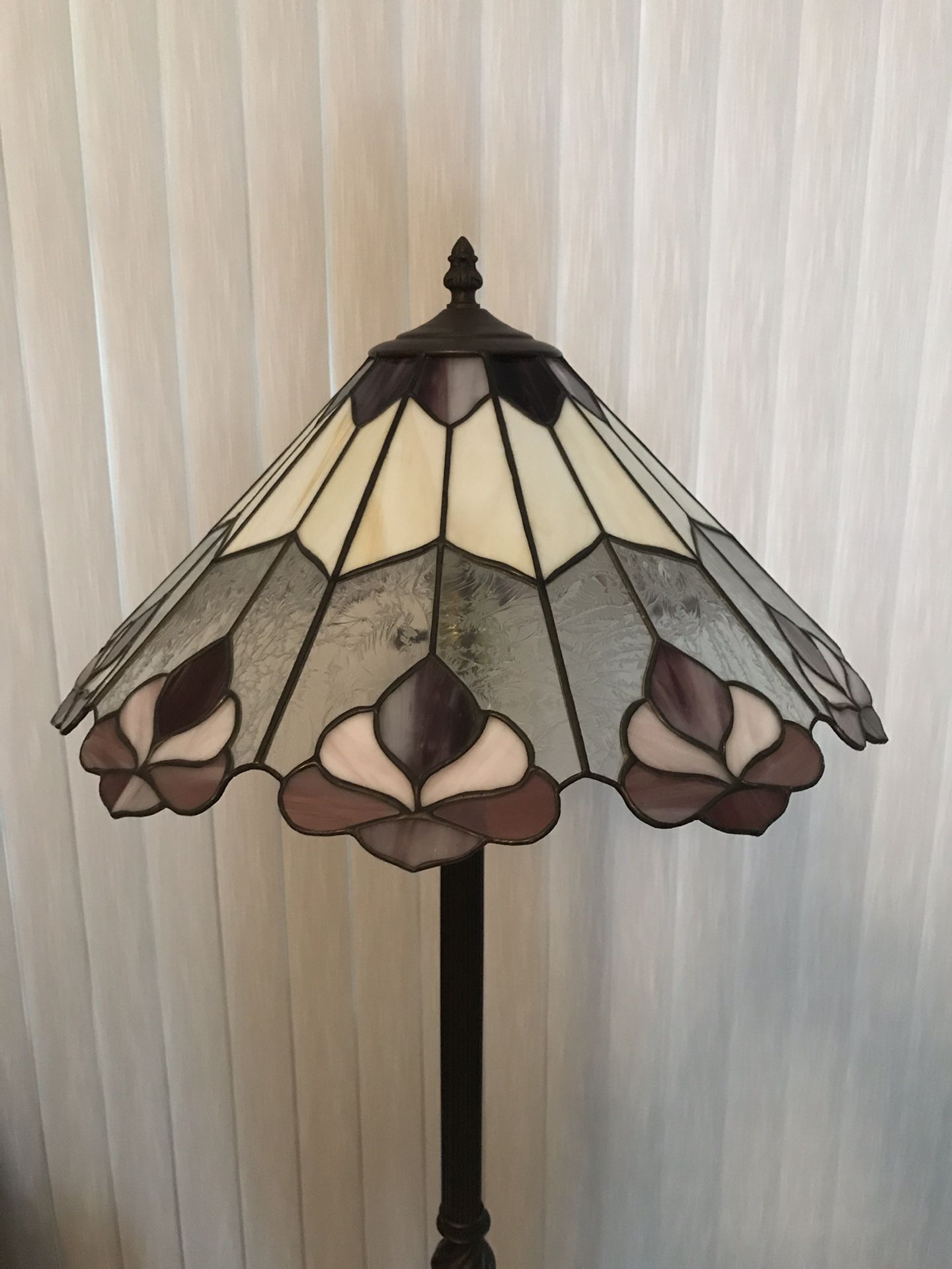 Vintage stained glass floor lamp