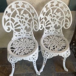 Antique Iron Chairs 
