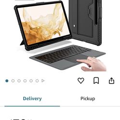 Galaxy Tab S8 Plus/S7 FE/S7 Plus Case with Keyboard 12.4 inch