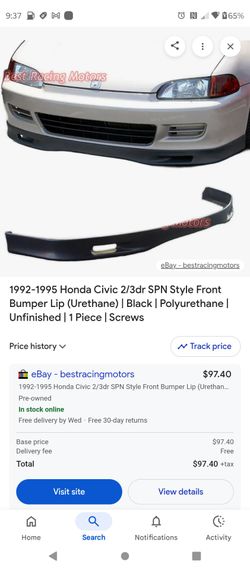 New Honda Civic 2/3 door 92-95  front bumper spoon lip
